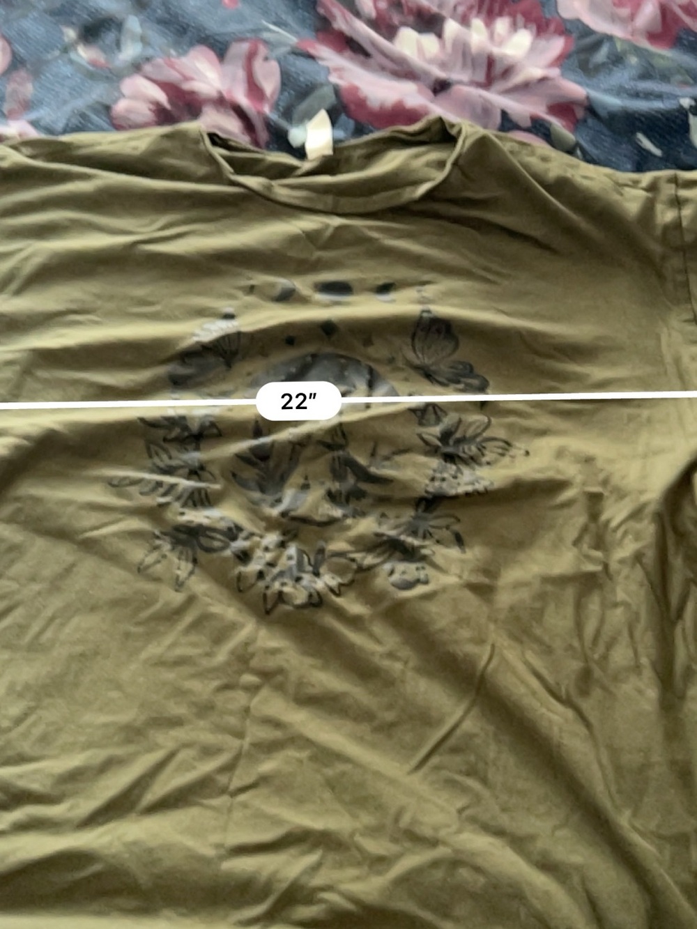 ROMWE Olive Green Graphic Tee - Picture 5 of 5